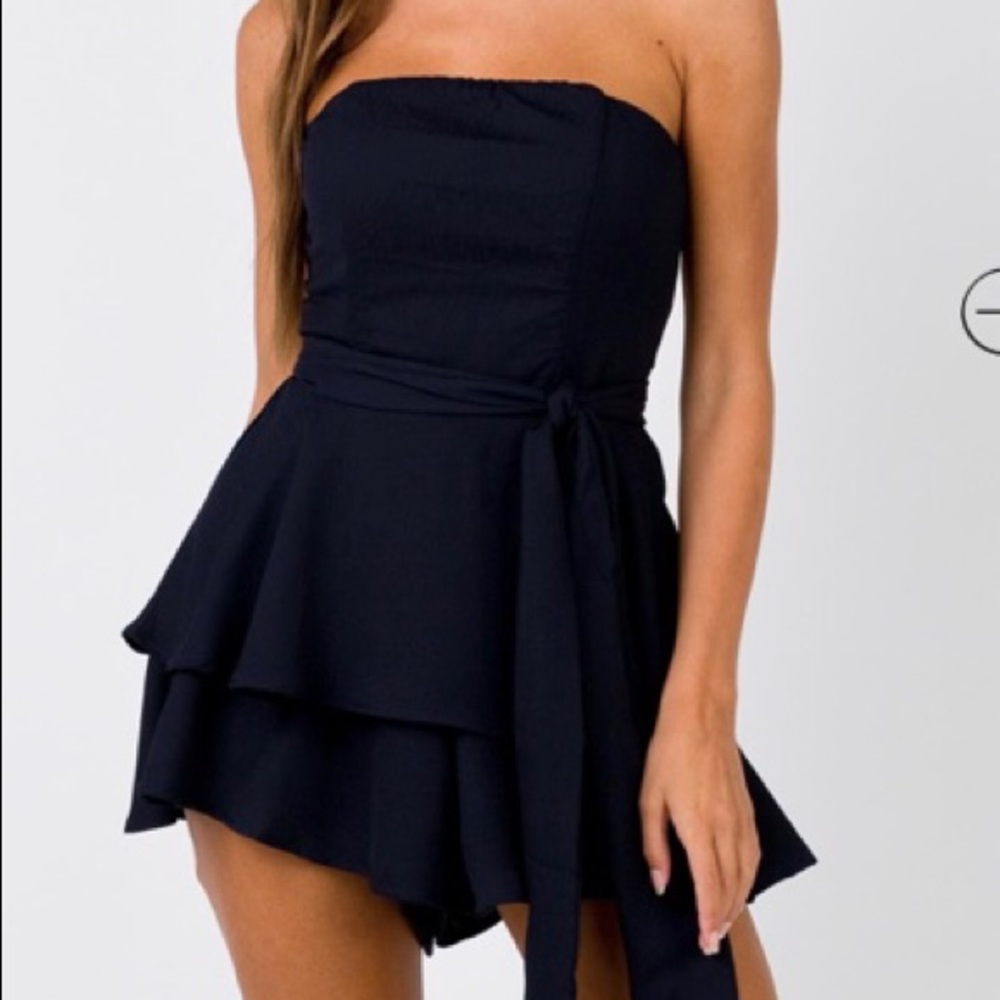 Princess Polly Navy Romper